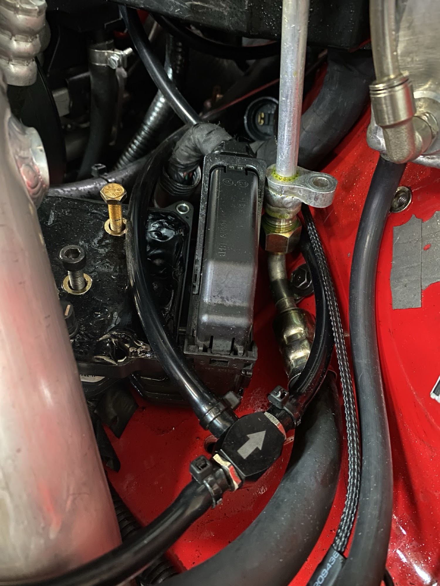 ABS module kept plugged in and mounted
