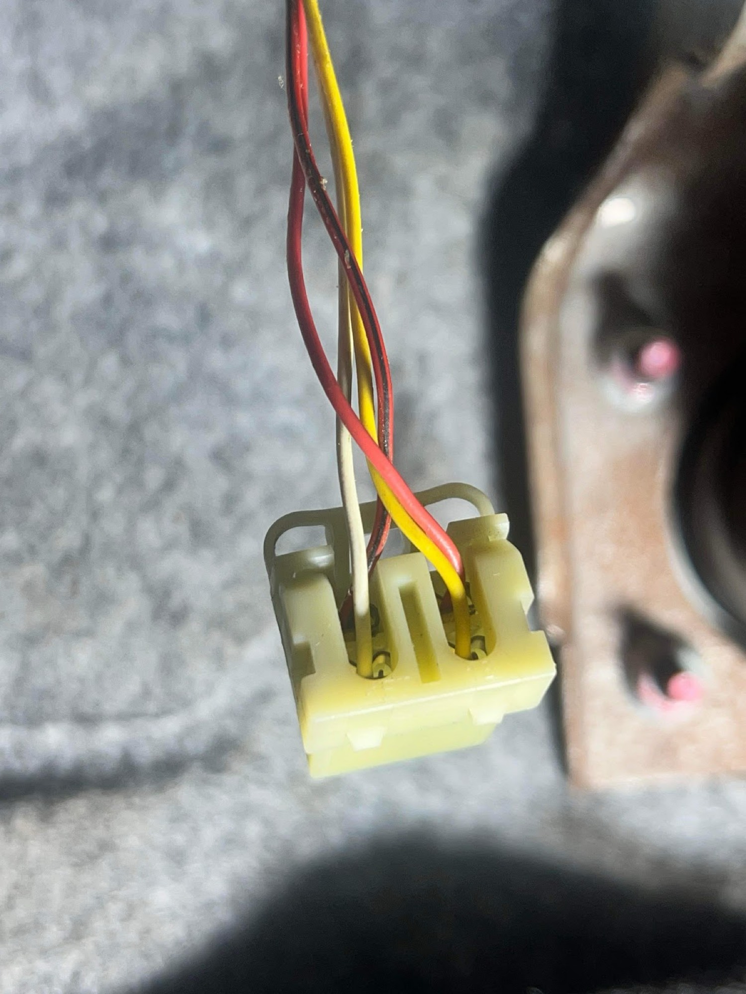 Brake switch connector with red/black wire