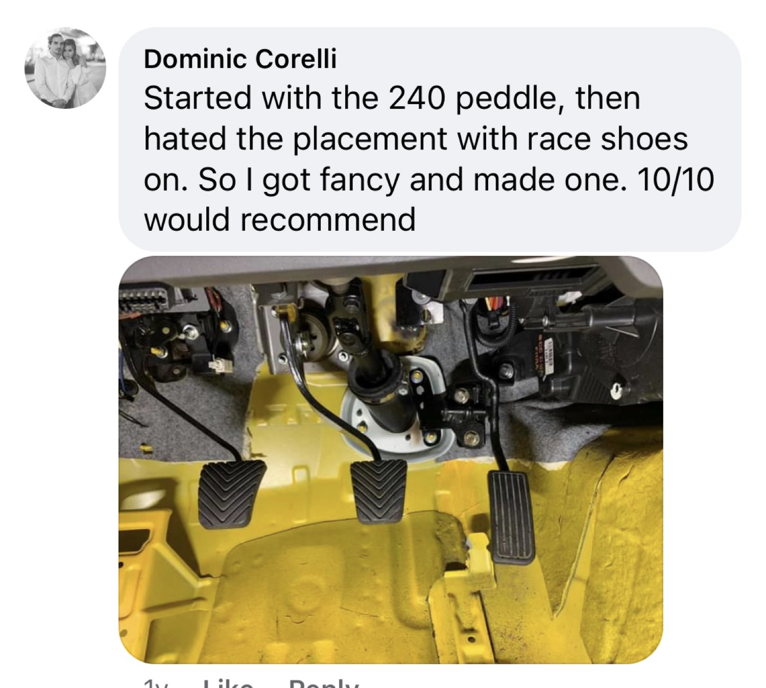 Custom pedal setup by Dominic Corelli