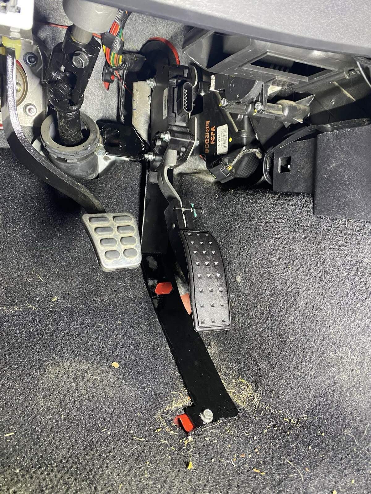 Dustin Shoulta drive by wire pedal braced to floor