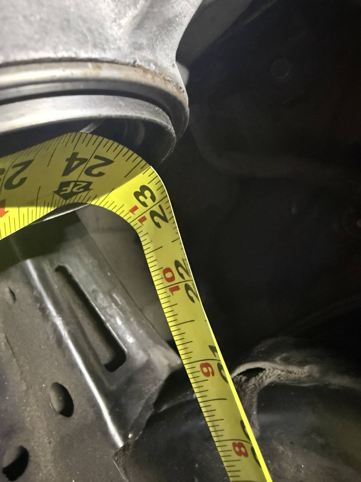 Measuring passenger side axle seal