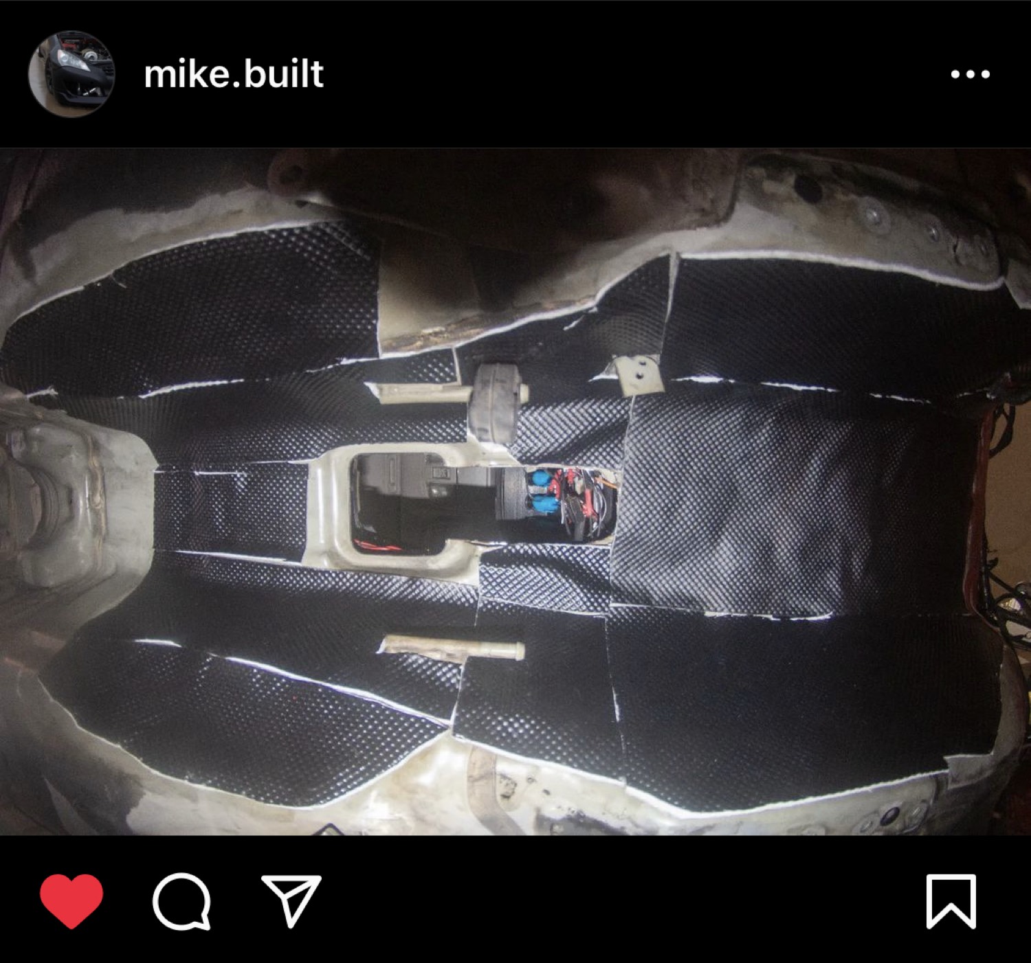 Heat shielding on cabin floor (mike.built)