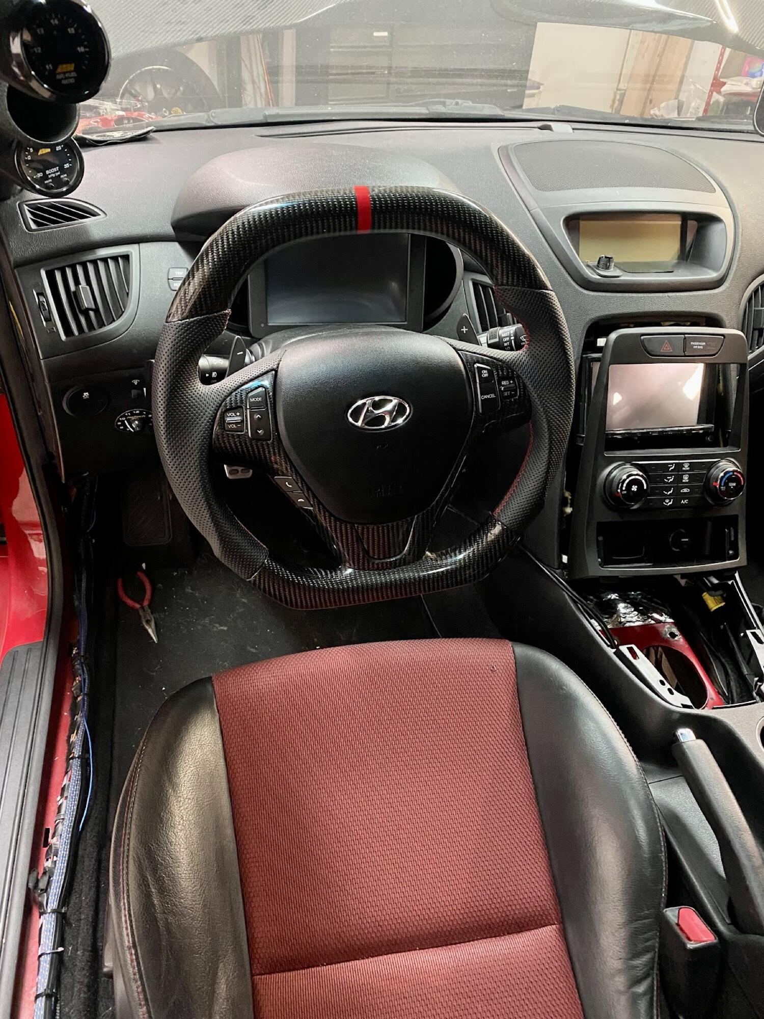 Interior view with Holley dash installed