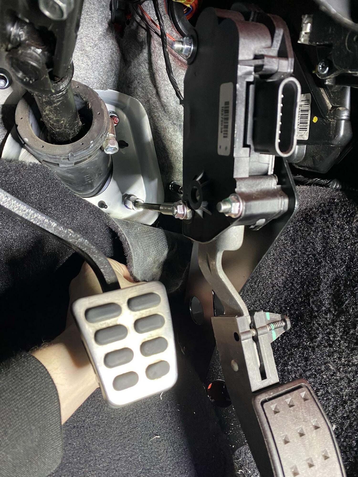 Jason Riddle drive by wire pedal bracket close-up