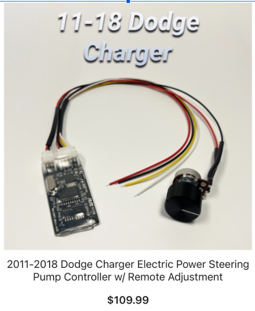 2011-2018 Dodge Charger electric power steering pump controller with remote adjustment knob