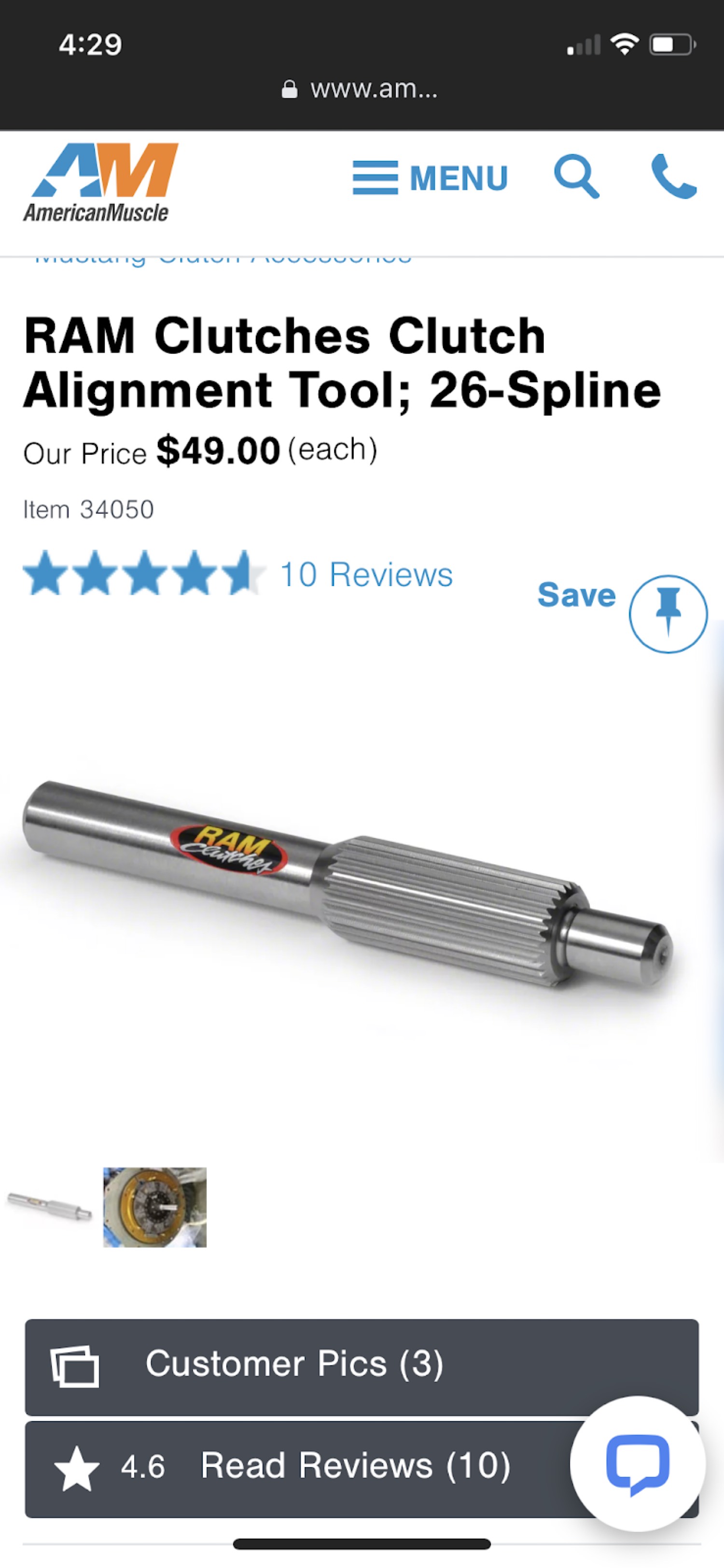 RAM 26-spline clutch alignment tool listing