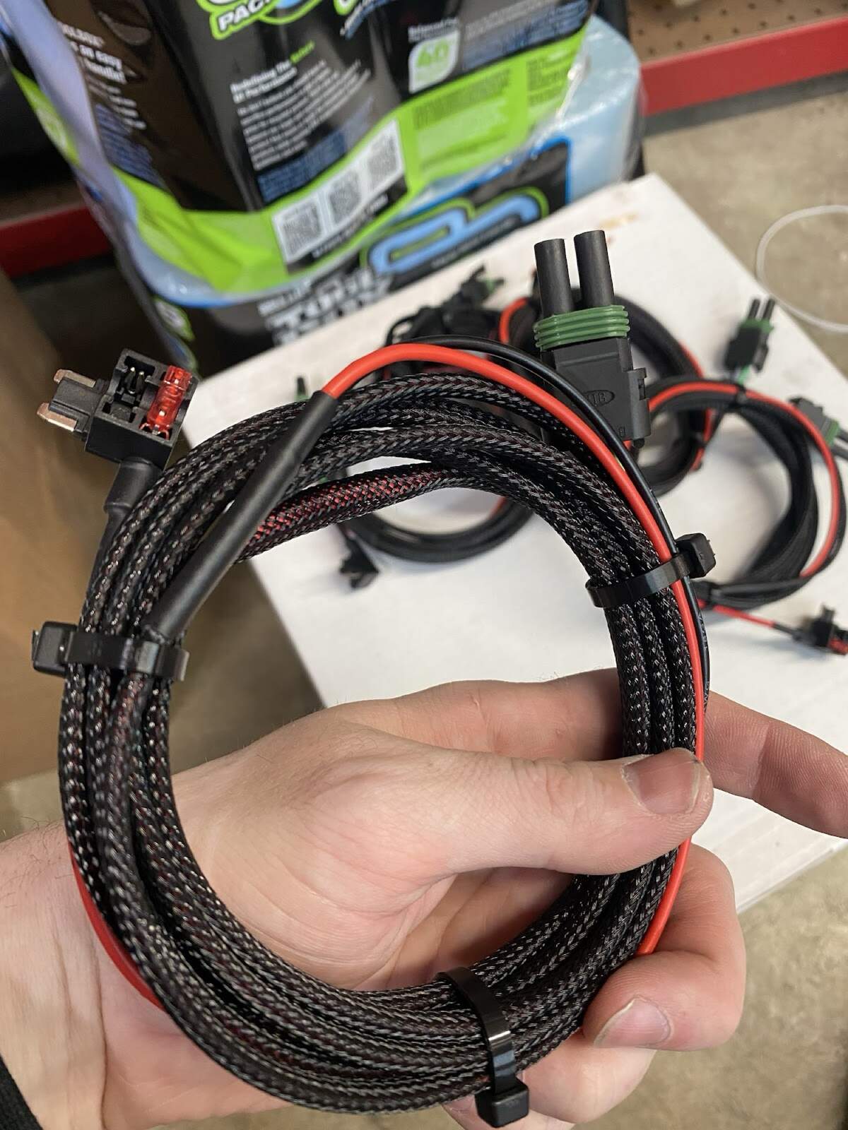 Braided reverse sensor harness made for T56